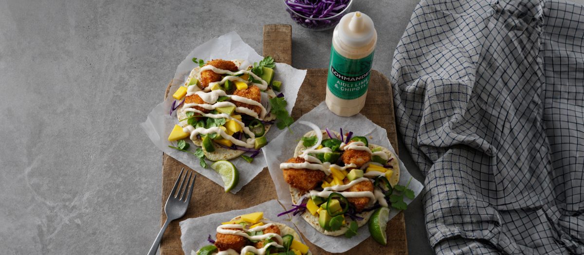 Frasig fish taco med aioli